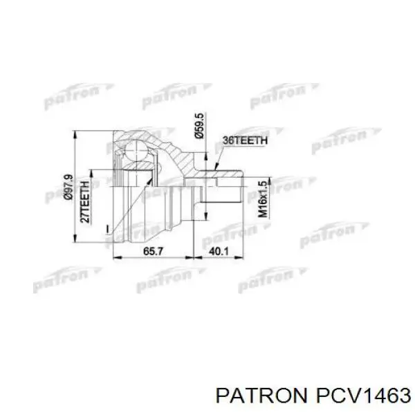 PCV1463 Patron шрус наружный передний