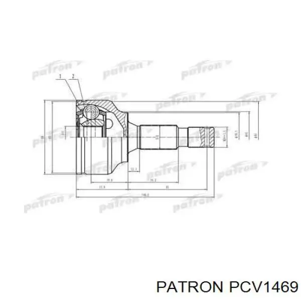 ШРУС наружный передний PCV1469 Patron