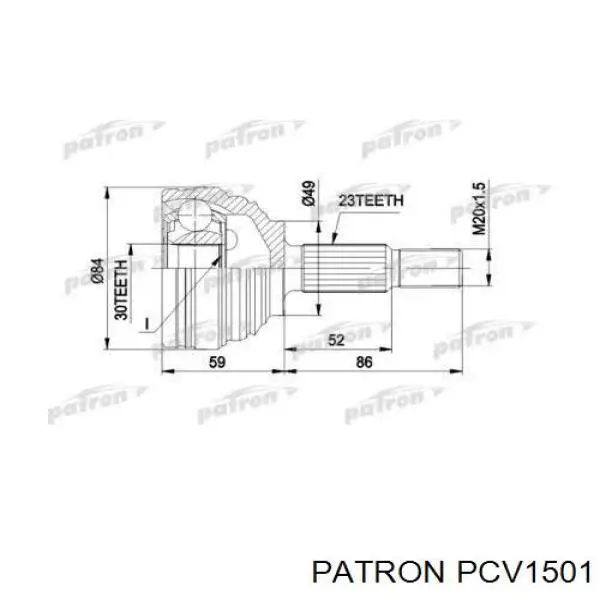 PCV1501 Patron шрус наружный передний