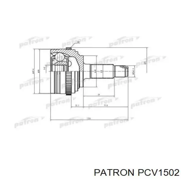 ШРУС наружный передний PCV1502 Patron