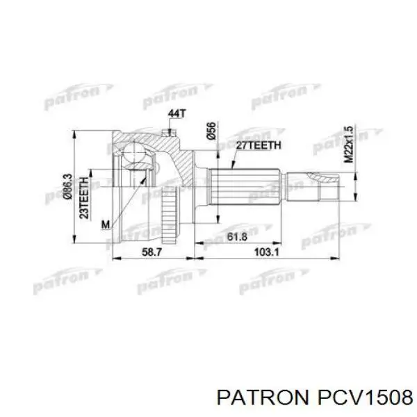 ШРУС наружный передний PCV1508 Patron