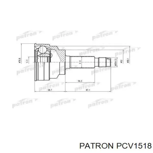 ШРУС наружный передний правый PCV1518 Patron