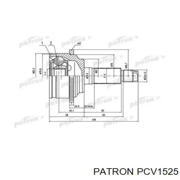 PCV1525 Patron шрус наружный передний