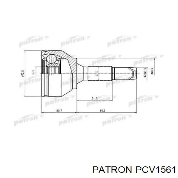 Полуось (привод) передняя левая PNG72030 A.m. Gears