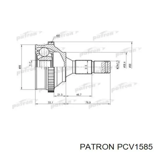 ШРУС наружный передний PCV1585 Patron