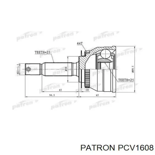 T98393A1 EAI Полуось передняя левая