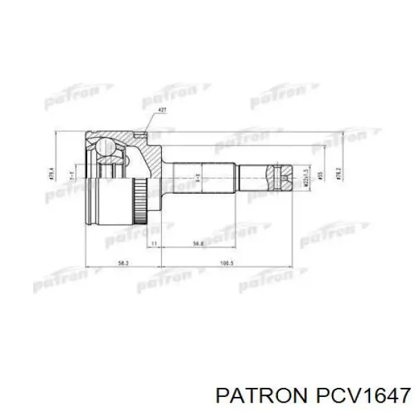 ШРУС наружный передний PCV1647 Patron