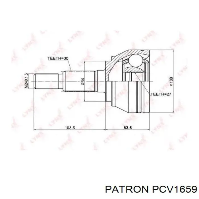 ШРУС наружный передний PCV1659 Patron