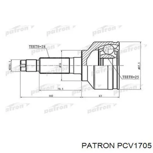 ШРУС наружный передний PCV1705 Patron