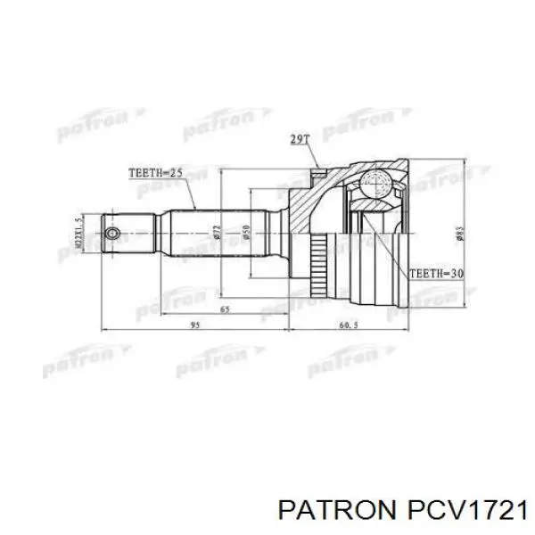 ШРУС наружный передний PCV1721 Patron