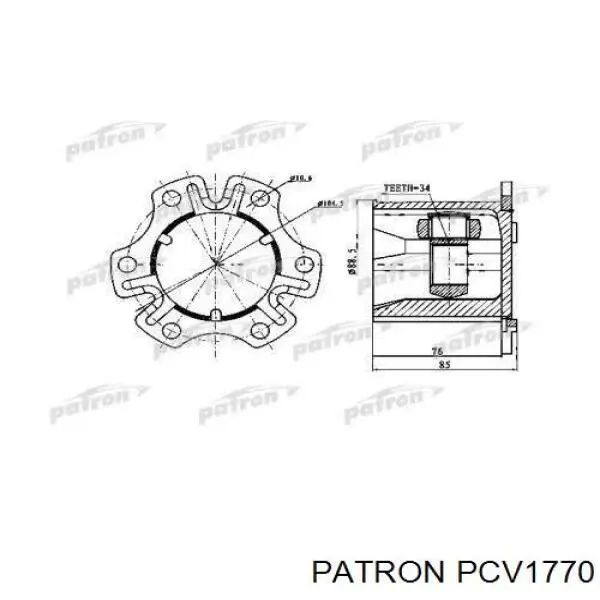 PCV1770 Patron junta homocinética interna dianteira