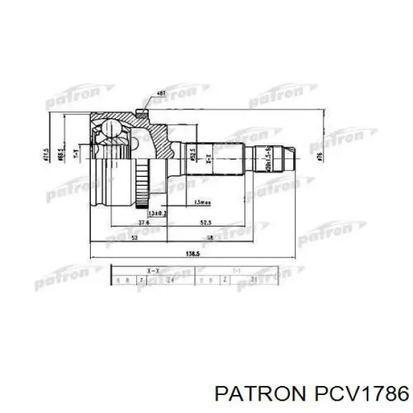 ШРУС наружный передний PCV1786 Patron