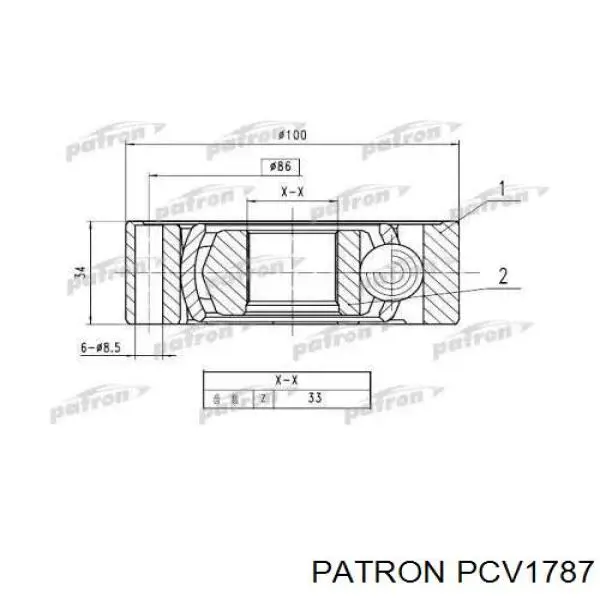 ШРУС внутренний передний левый 022497 GKN-Spidan