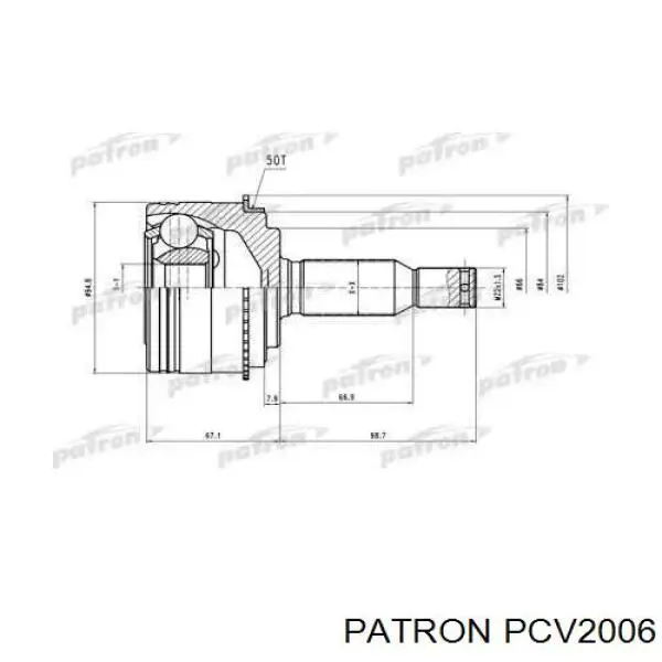 ШРУС наружный передний PCV2006 Patron