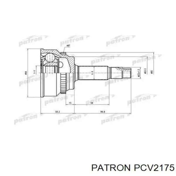 ШРУС наружный передний PCV2175 Patron