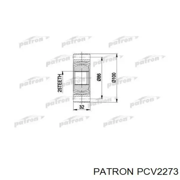 ШРУС наружный задний CVJ554520 Open Parts