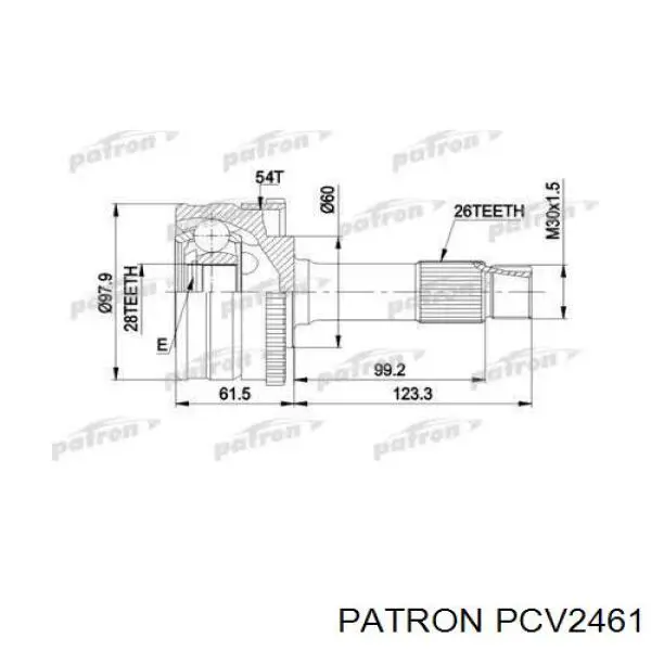 ШРУС наружный передний PCV2461 Patron