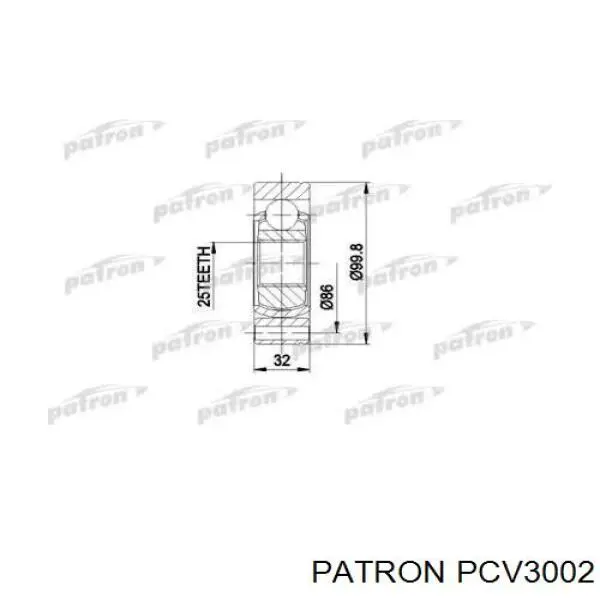 PCV3002 Patron шрус внутренний передний