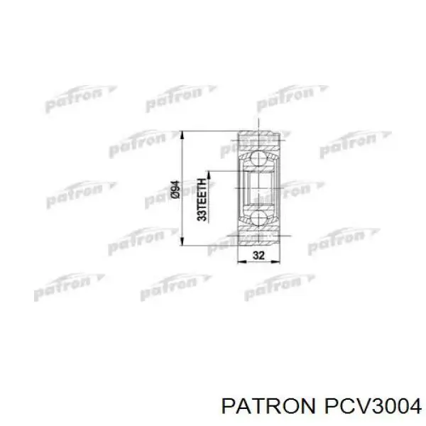 ШРУС внутренний передний S1212647 Starline