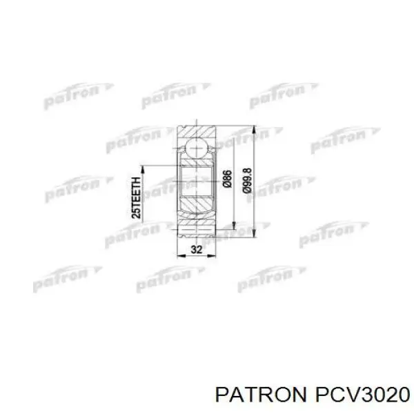 ШРУС внутренний передний BGACV0200B BGA