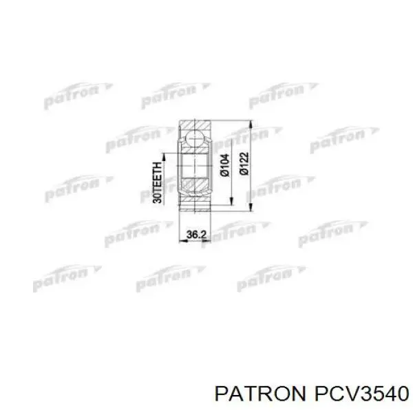 ШРУС внутренний передний 2822609 Starline