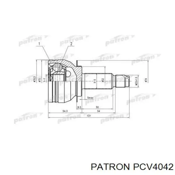 ШРУС наружный передний PCV4042 Patron