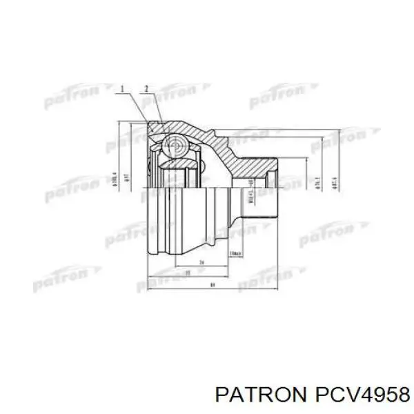 PCV4958 Patron шрус наружный передний