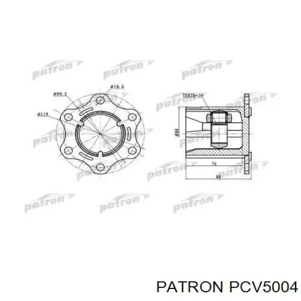 PCV5004 Patron шрус внутренний передний