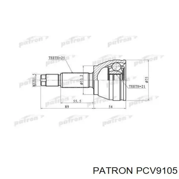 PCV9105 Patron шрус наружный передний