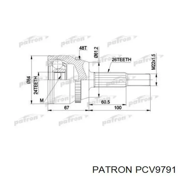 ШРУС наружный TOYOTA 4341032090