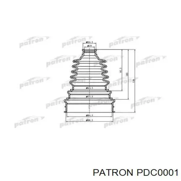 Пыльник ШРУСа наружный PDC0001 Patron