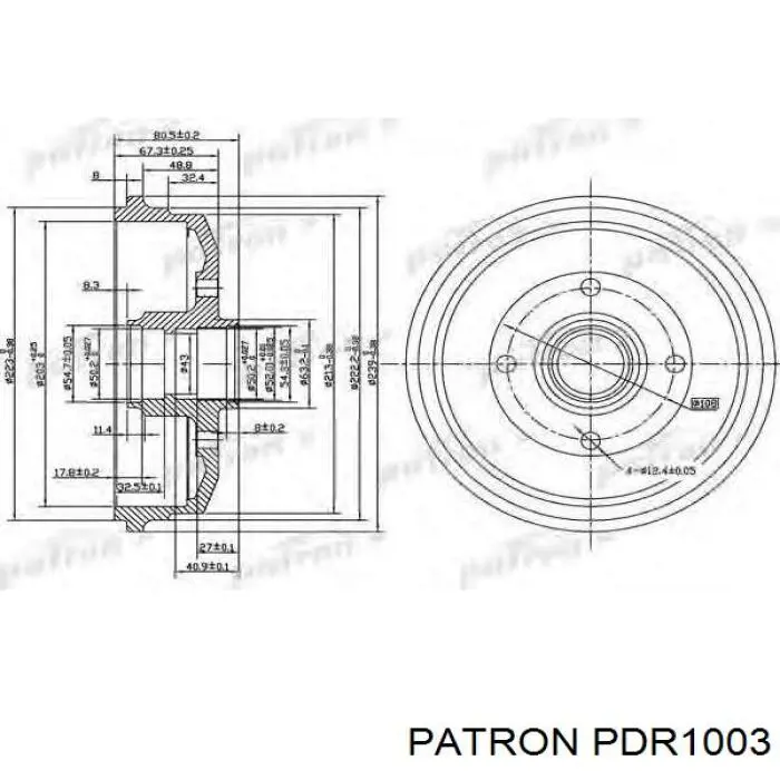 Тормозной барабан 4877433 Chrysler