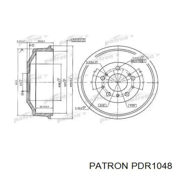 Тормозной барабан PDR1048 Patron