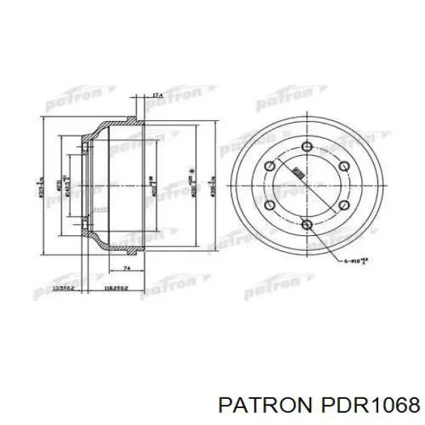 Тормозной барабан PDR1068 Patron