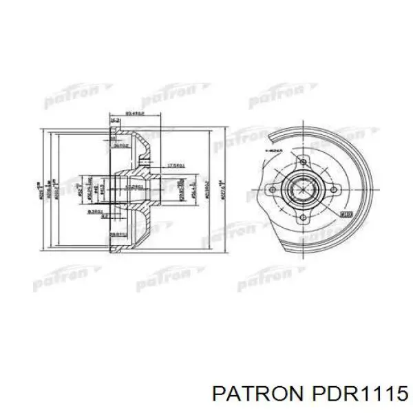 Тормозной барабан PDR1115 Patron