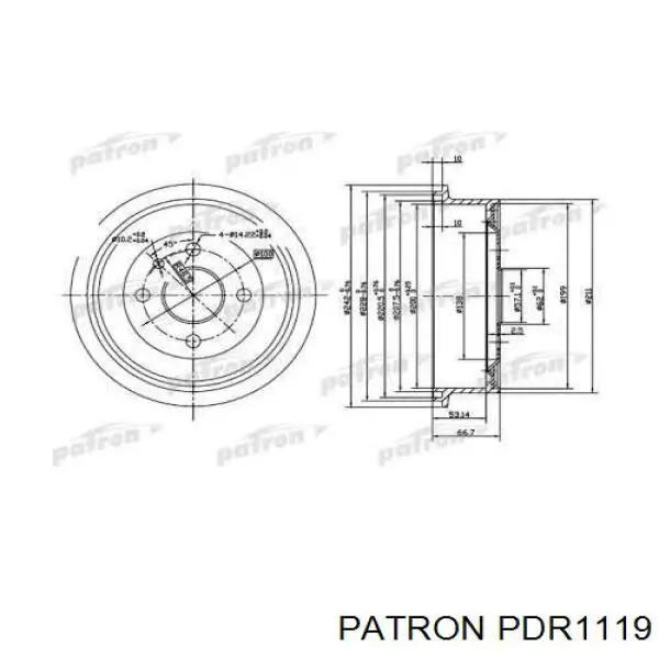 Тормозной барабан PDR1119 Patron