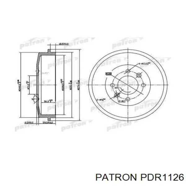 Тормозной барабан PDR1126 Patron