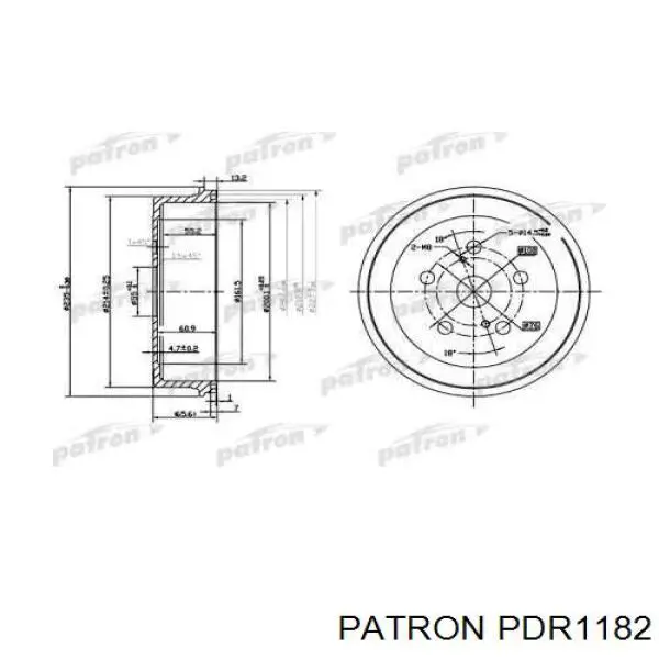 Тормозной барабан PDR1182 Patron