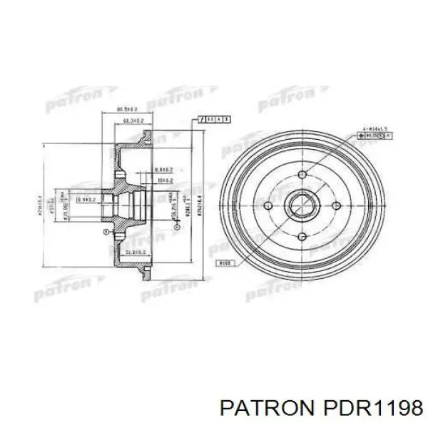 Тормозной барабан PDR1198 Patron