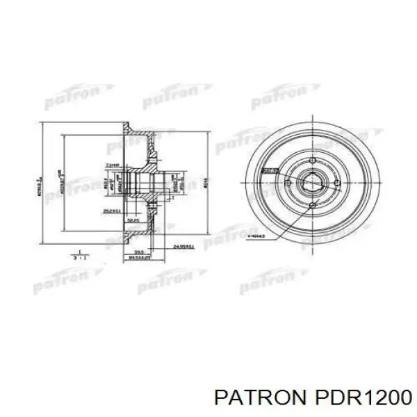 Тормозной барабан PDR1200 Patron