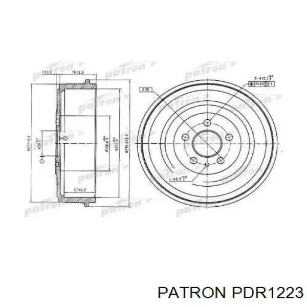 Тормозной барабан PDR1223 Patron