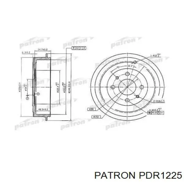 Тормозной барабан PDR1225 Patron