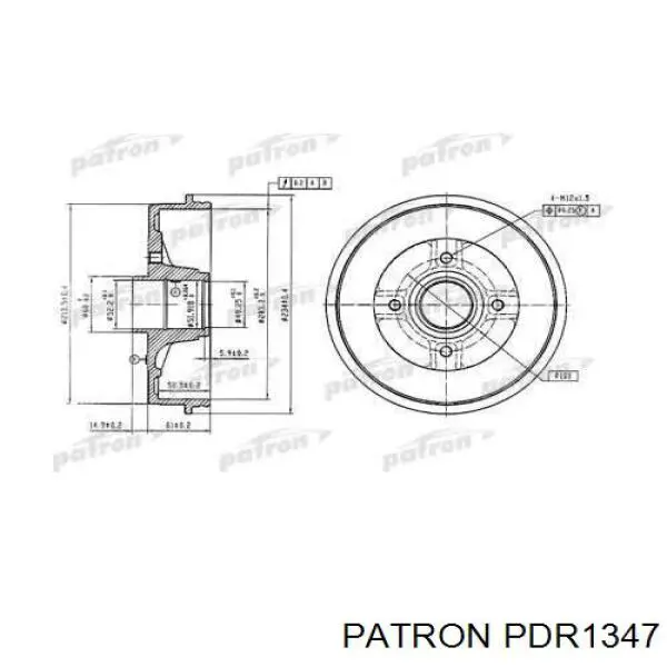 Тормозной барабан PDR1347 Patron