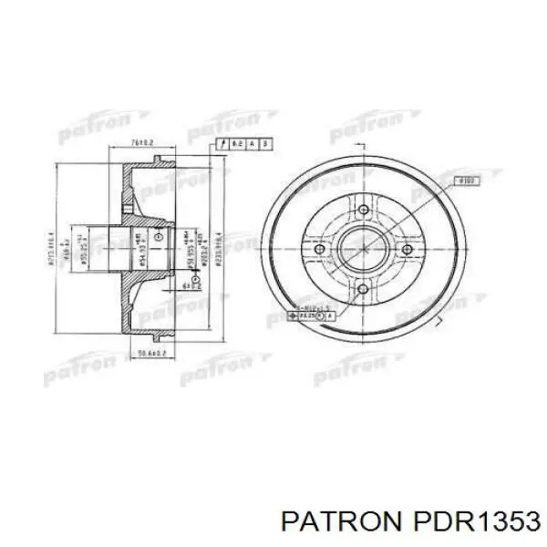 Тормозной барабан PDR1353 Patron