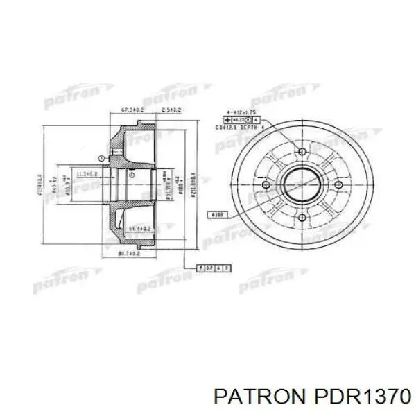 Тормозной барабан PDR1370 Patron