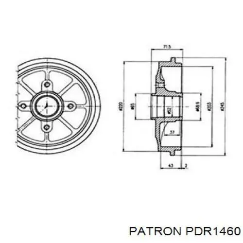 Тормозной барабан 4163500400 JP Group