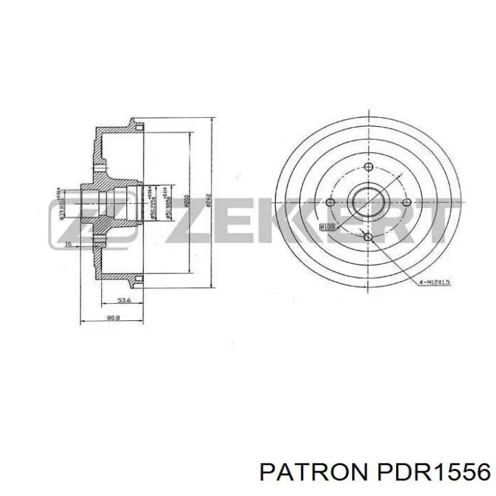 Тормозной барабан LPR7D0565 LPR