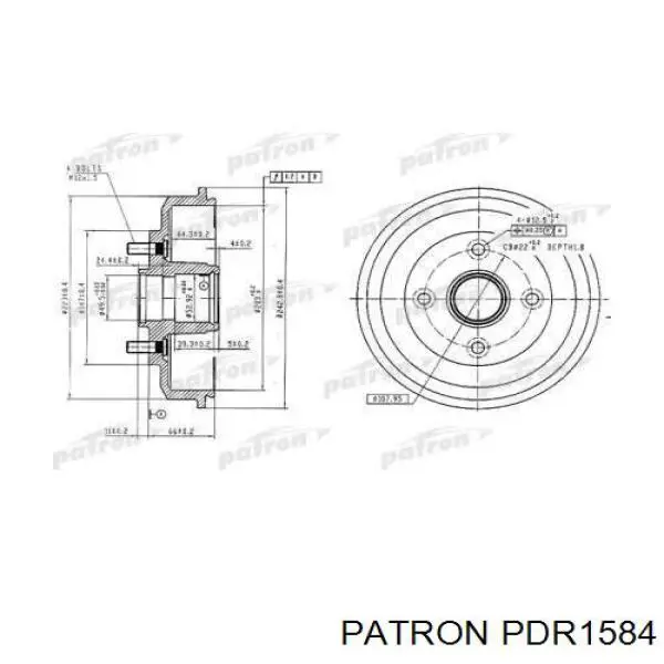 Тормозной барабан PDR1584 Patron