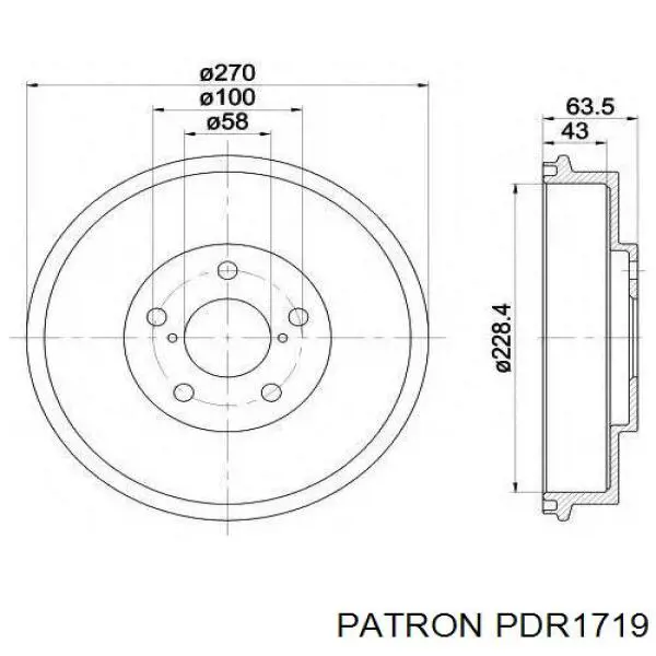 Тормозной барабан PDR1719 Patron