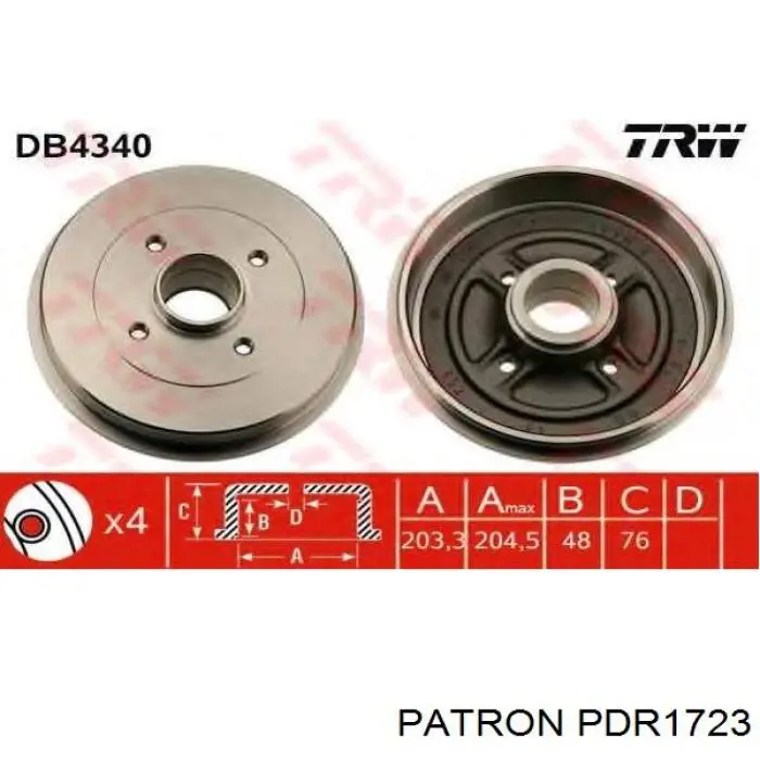 Купить 986477196 Bosch Тормозной барабан